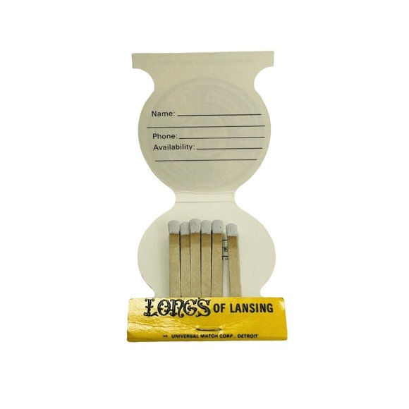 Matchbooks Cover Used Die  LONGS 52nd Street Lounge Big Band Lansing MI Vintage - Picture 3 of 10